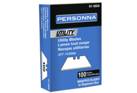 Personna 2 Notch Utility Blade, Regular Duty Blade, 100 Pack