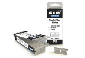 .009 Single Edge Blade: GEM® Aluminum Back, Coated, 100 Pack