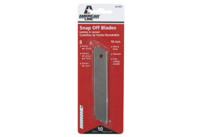 American Line Snap Off Blade: 8 Point / 18 mm Blade, 10 Pack