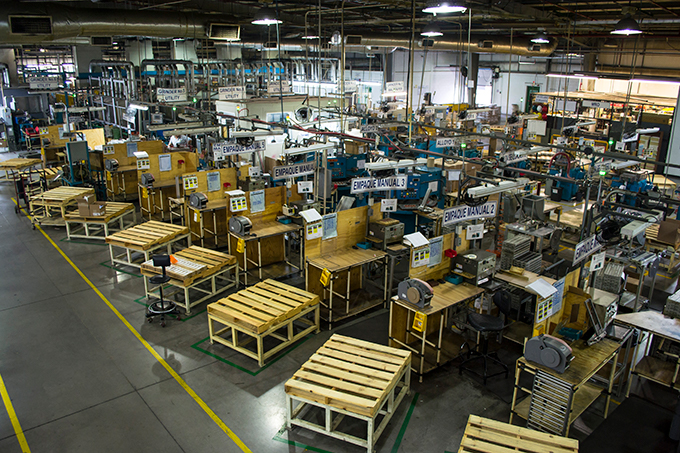 Production workstations at Obregon Mexico factory